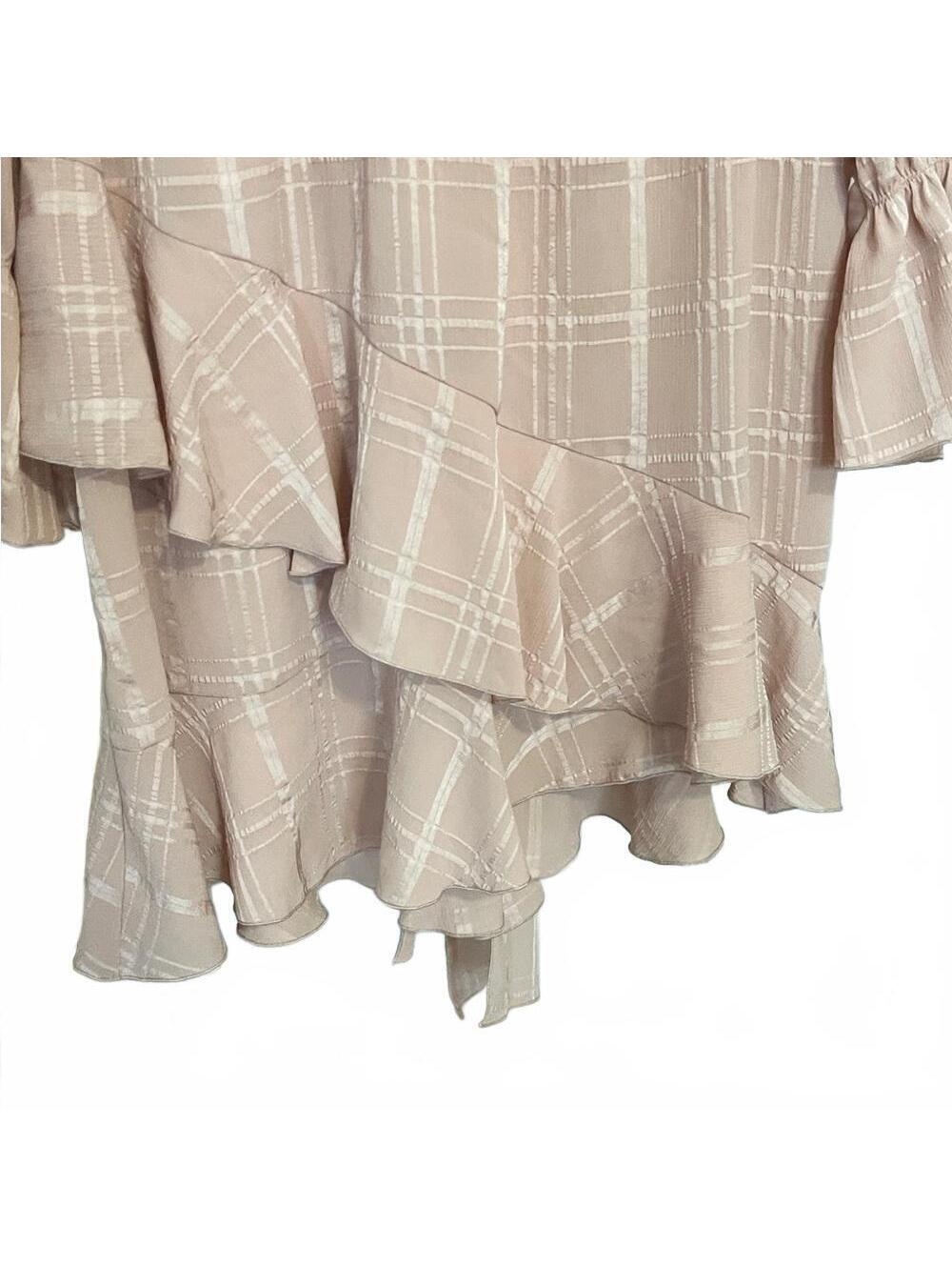 See By Chloe Blush Checkered Long Sleeve Dress - Picture 5 of 8